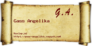 Gass Angelika névjegykártya